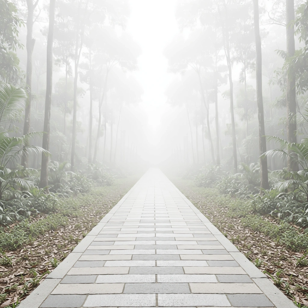 Path through mist